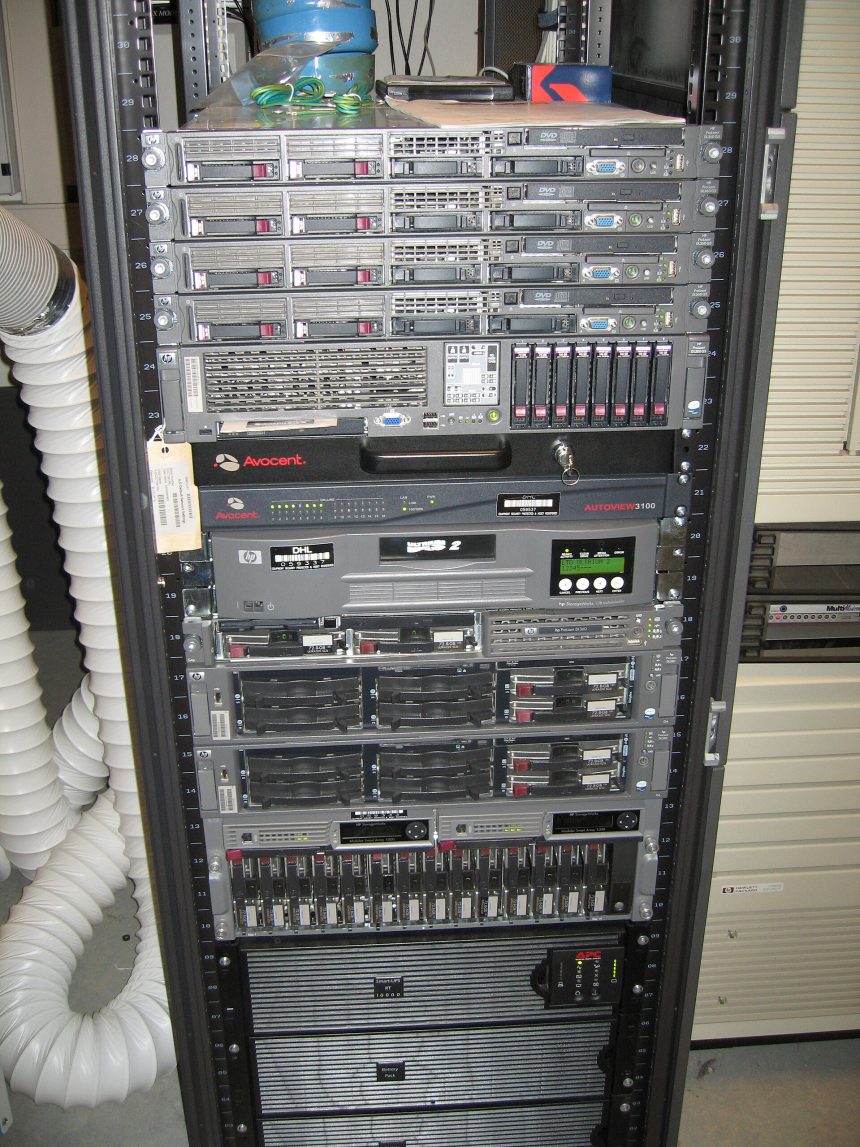 A supercomputer installation in a research data centre
